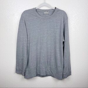Monrow gray long sleeve with zipper detail Lounge Crewneck Size Large